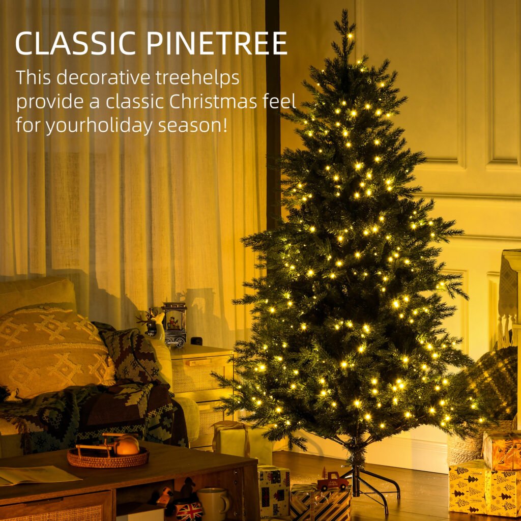 6ft Artificial Prelit Christmas Trees 8 Light Modes