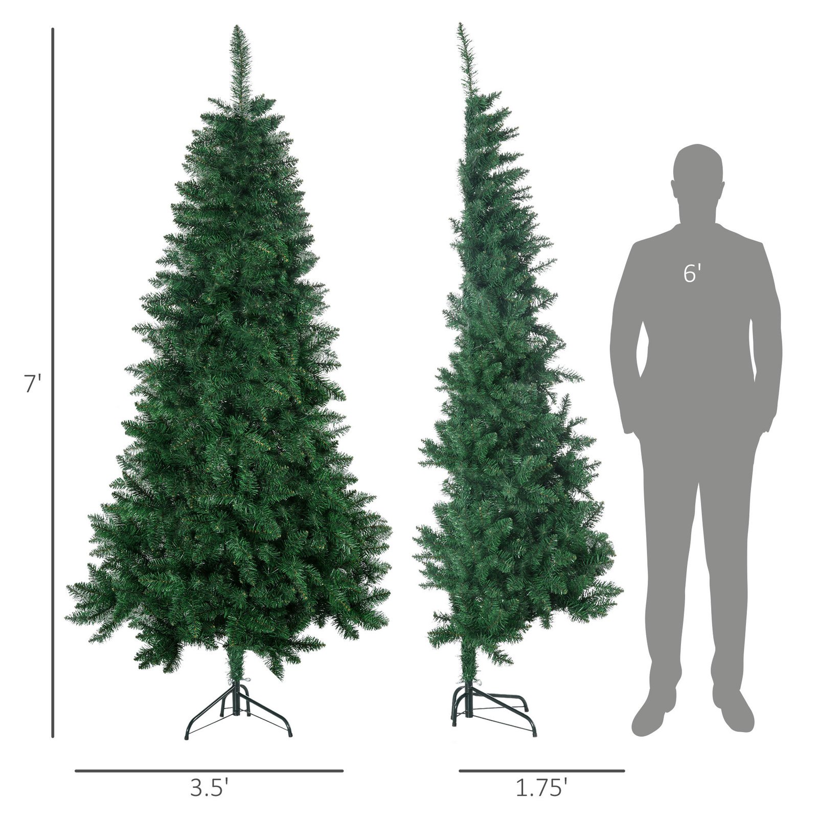 5ft Artificial Half Christmas Trees - Image 4