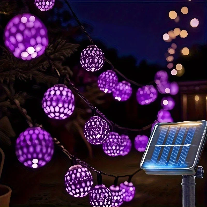 Moroccan Ball String Lights Solar Fairy Lights