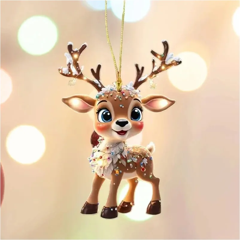 Xmas Tree Elk Ornament - Image 2