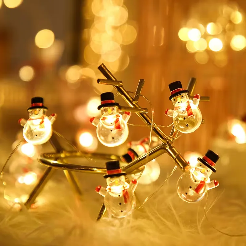 Lights String Santa Claus Snowflake Battery - Image 2