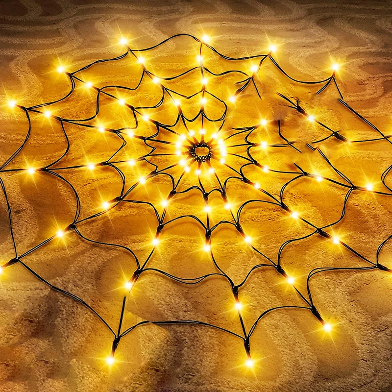 SpookyGlow Spiderweb Lights