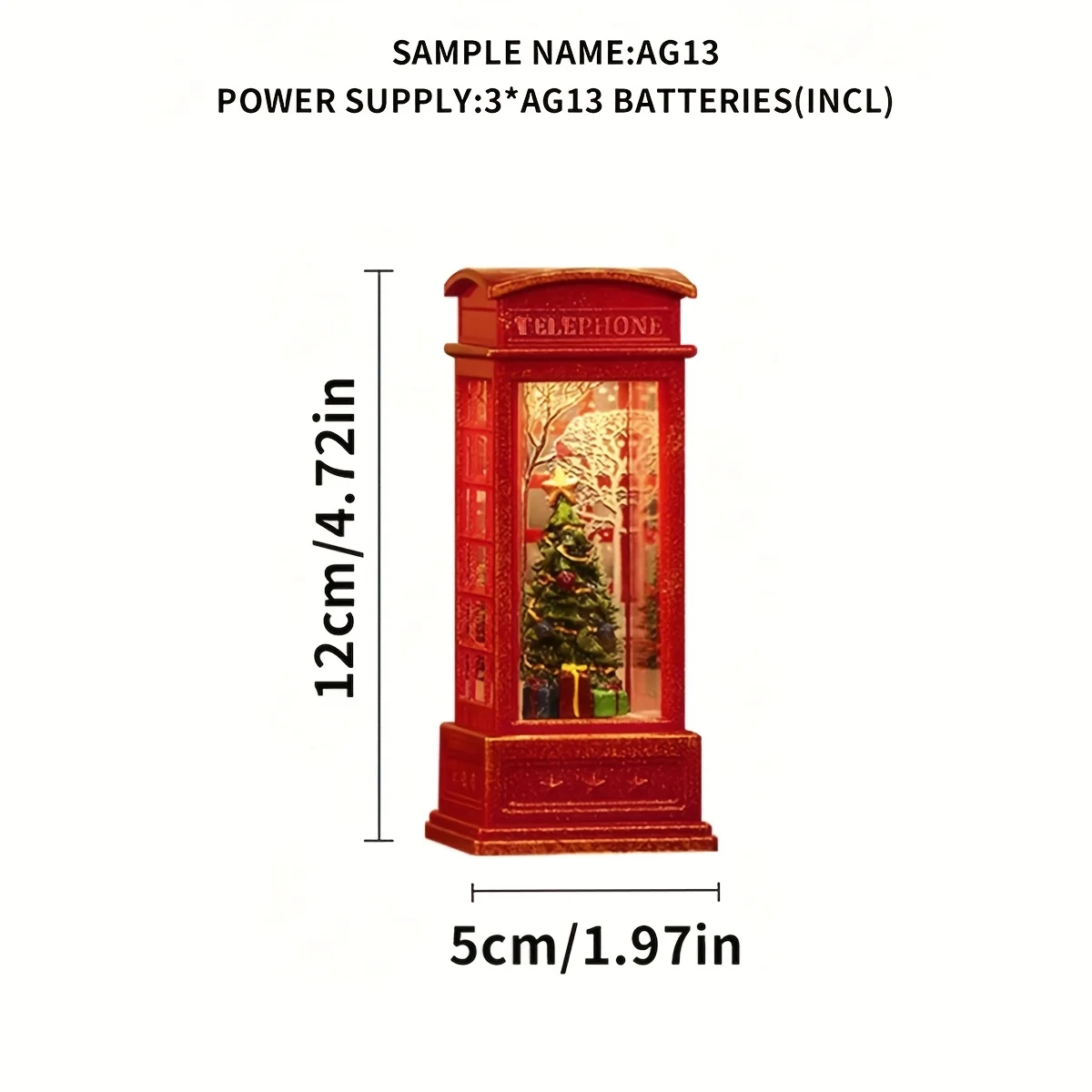 Christmas Phone Booth Decoration with Santa Claus - Image 5