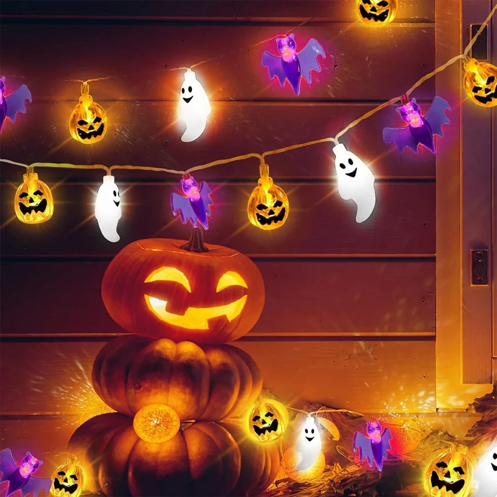 Multicolor Halloween LED Window & Patio String Lights