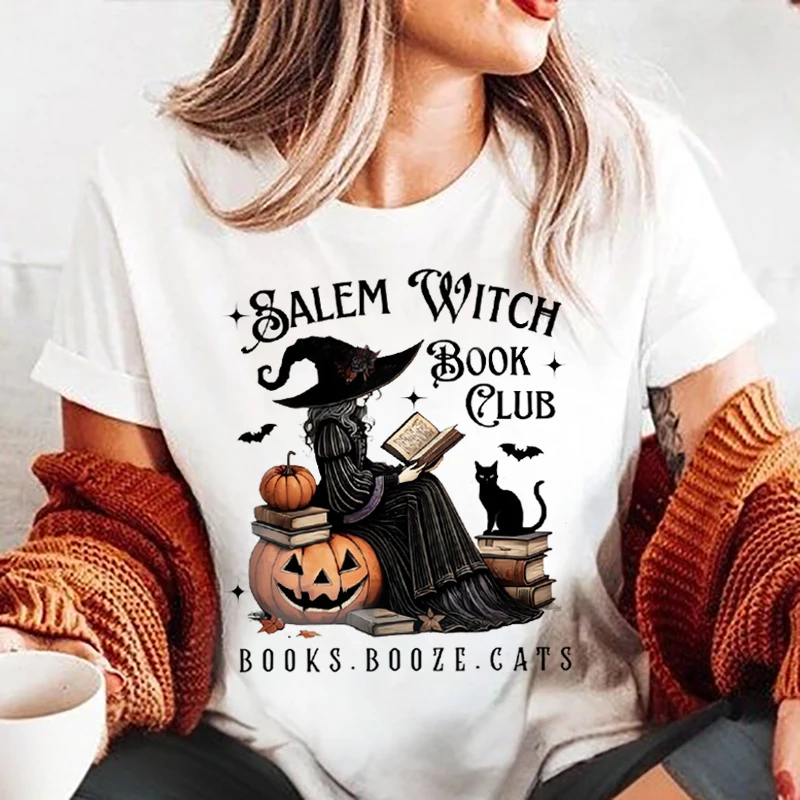 Pattern Women's Top T-Shirt Halloween Season Retro