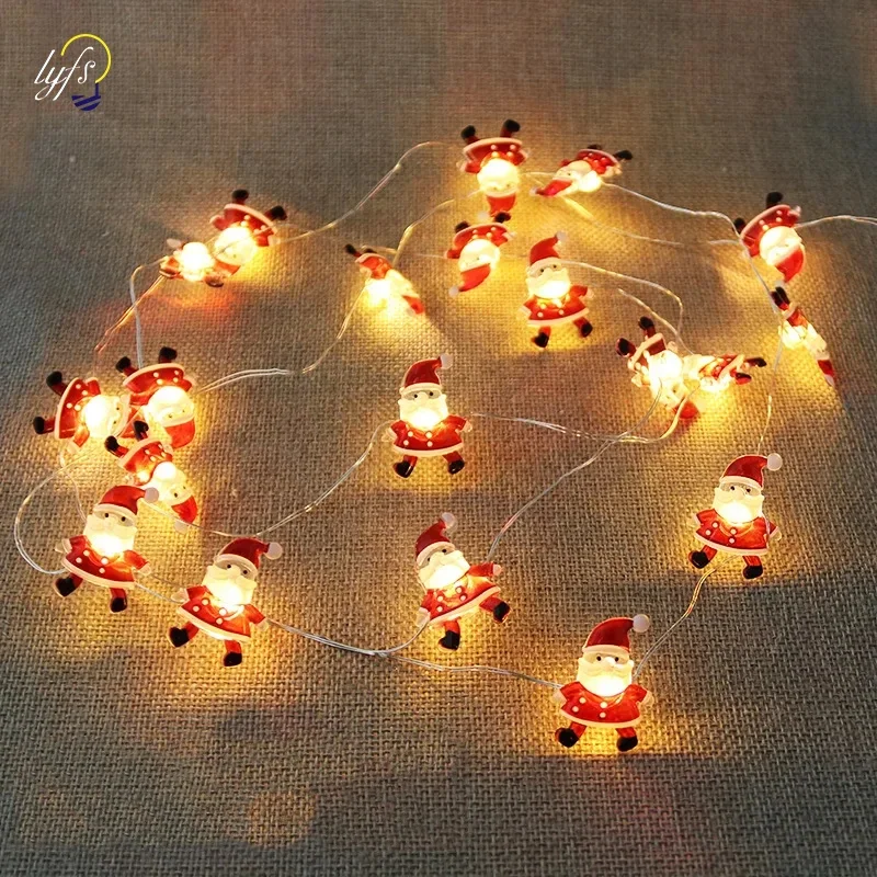 Lights String Santa Claus Snowflake Battery - Image 3