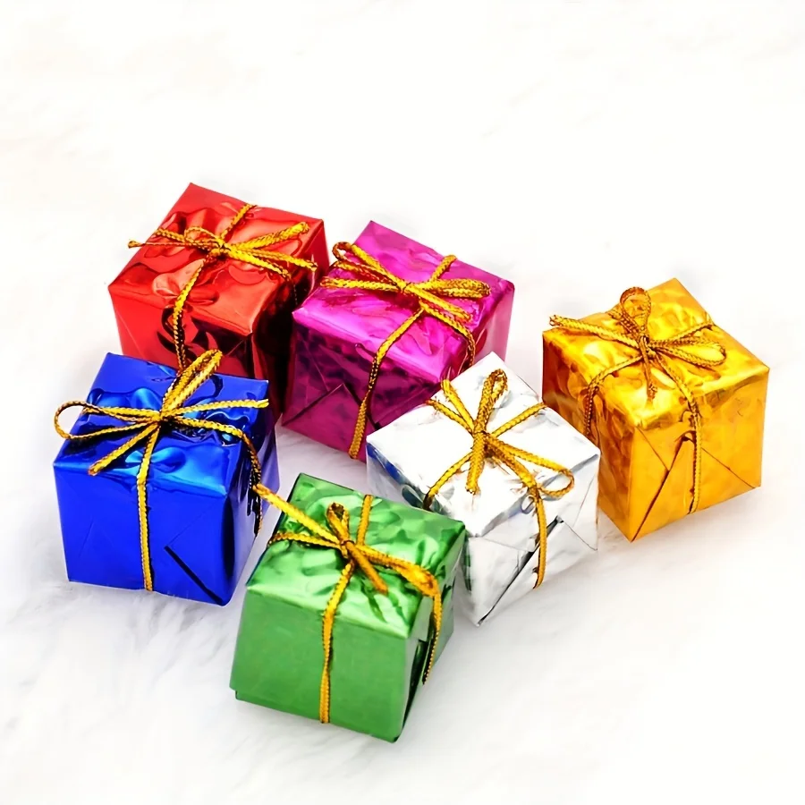 Colorful 3D Gift Boxes for Tree Decoration