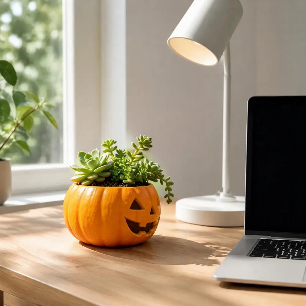 Jack-o'-Lantern Mini Flower Pot for Halloween