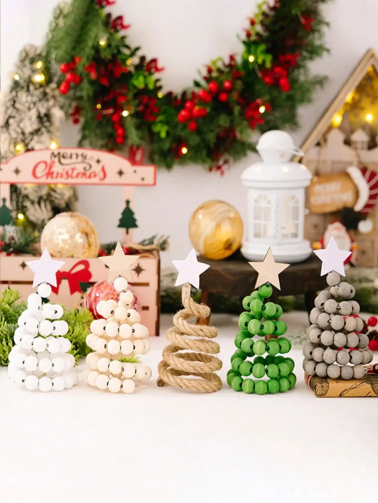Creative Nordic-Style Wooden Christmas Tree Ornament
