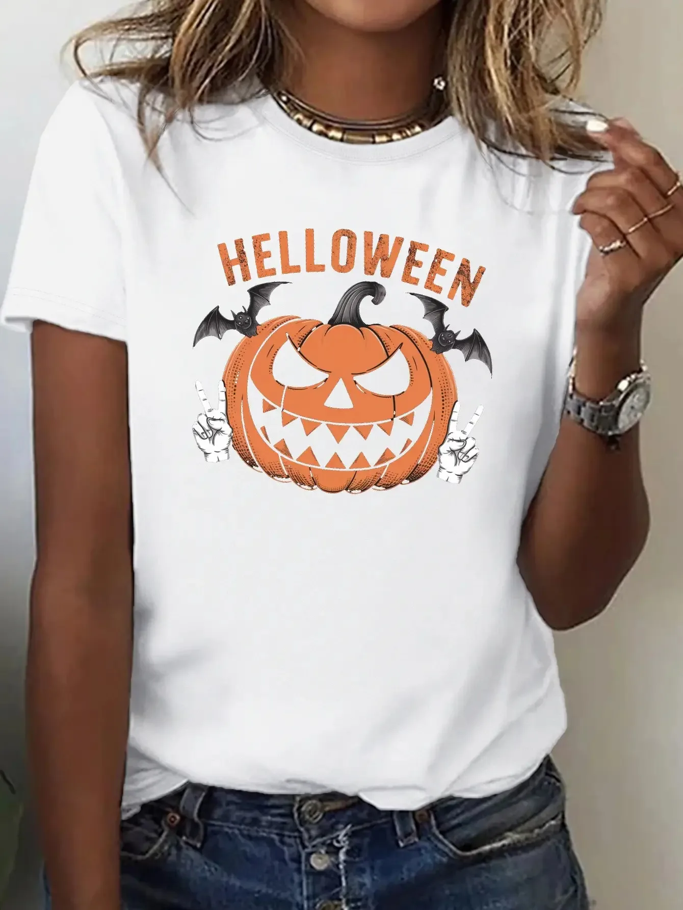 Halloween Glow Pumpkin T-Shirt - Image 2