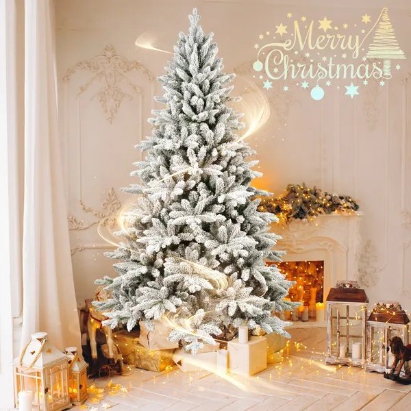 7FT Unlit Christmas Tree Grand Glacier Pine