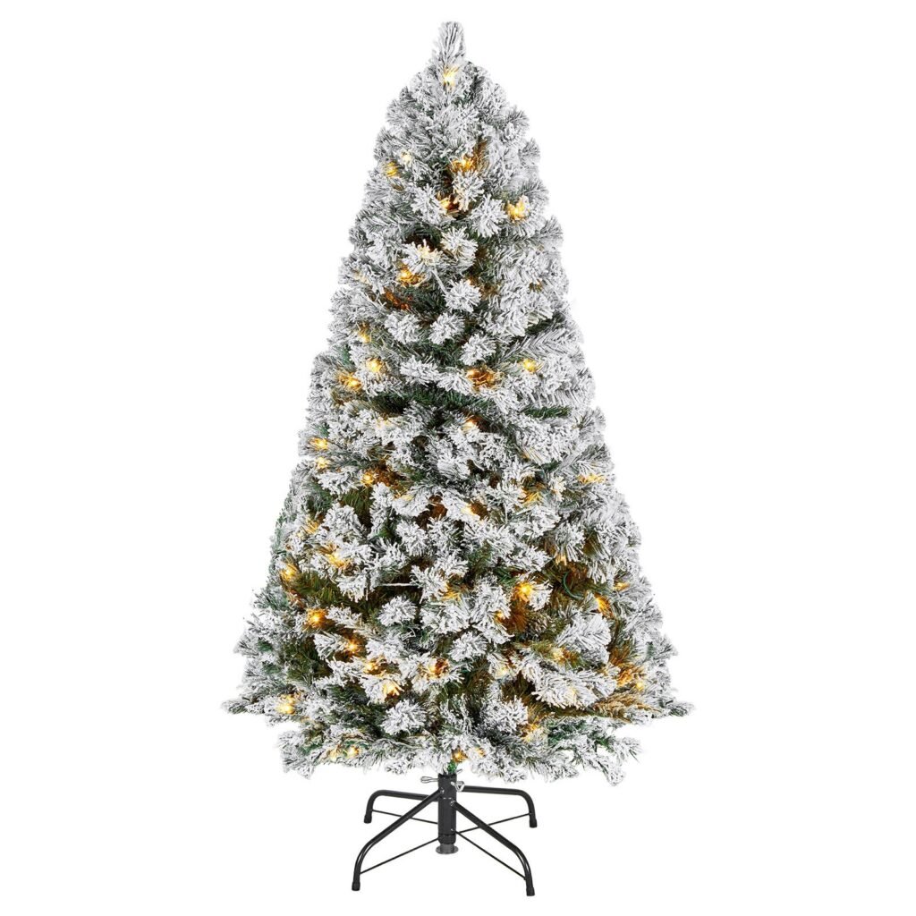 4ft Prelit Flocked Artificial Tree