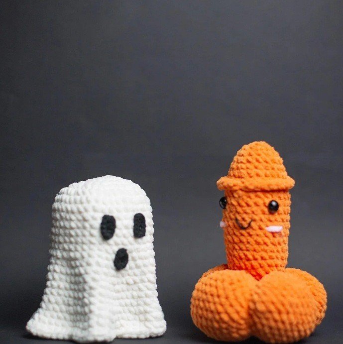 Handmade Crocheted Halloween Pumpkin