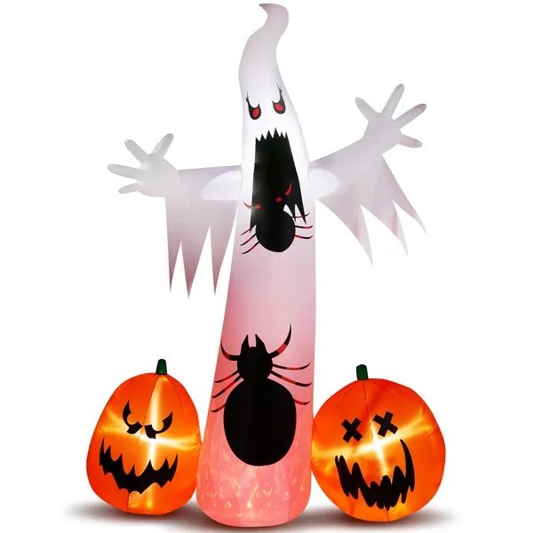 Ghost Spider Pumpkin Outdoor Decorations, Scary Halloween